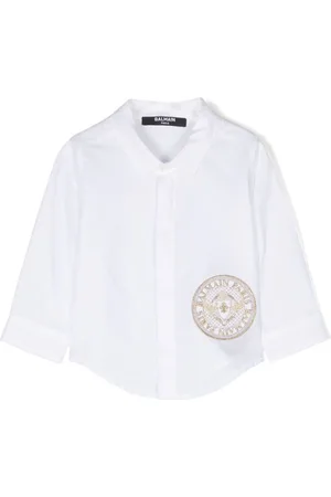 Balmain Hemd mit Logo-Patch