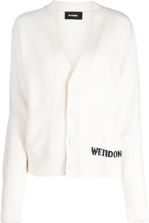 We11 Done Intarsien-Cardigan mit Logo