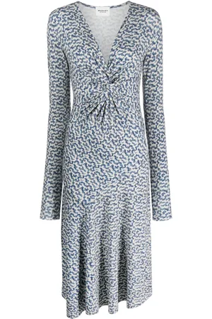 Marant Etoile Lania Midikleid mit Twist-Detail