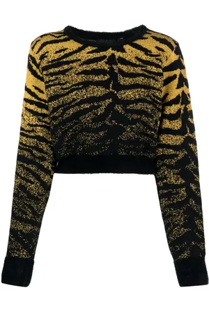 GCDS Cropped-Pullover mit Zebra-Jacquardmuster