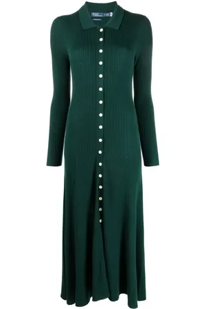 Ralph Lauren Midikleid aus geripptem Strick