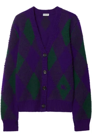 Burberry Wollcardigan mit Argyle-Muster