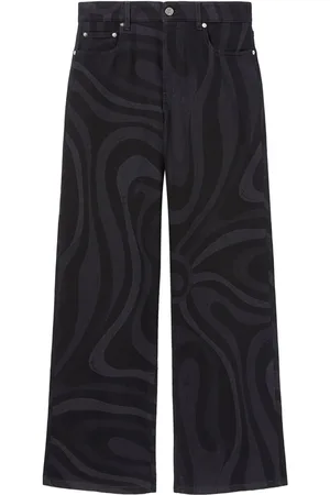 Puccini Weite Jeans mit Logo-Print
