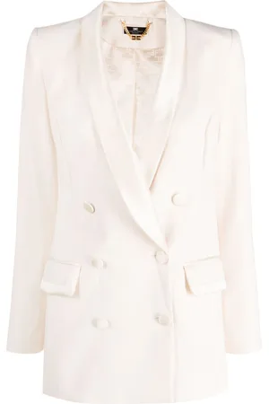 Elisabetta Franchi Doppelreihiger Blazer mit Satinbesatz
