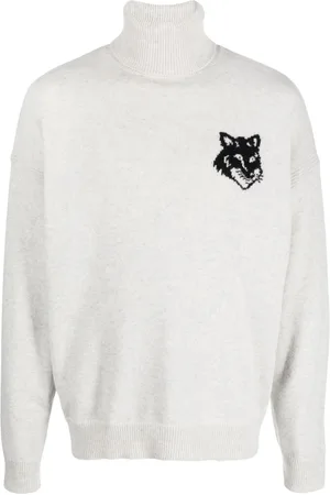 Maison Kitsuné Rollkragenpullover mit Logo-Intarsie