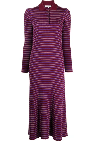 Maison Kitsuné Gestreiftes Midikleid