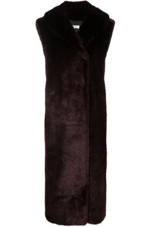 Serafini Ärmelloser Mantel aus Faux Fur
