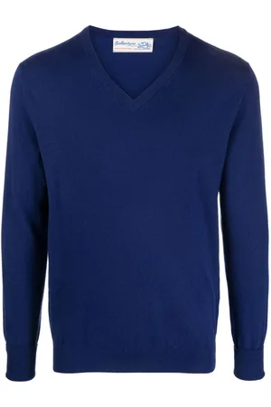 BALLANTYNE Kaschmirpullover mit V-Ausschnitt
