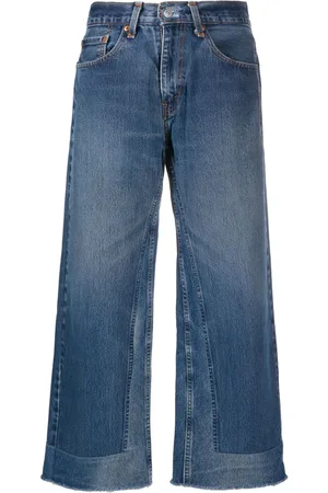 B SIDES Halbhohe Wide-Leg-Jeans