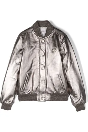 BONPOINT Lederjacke im Metallic-Look