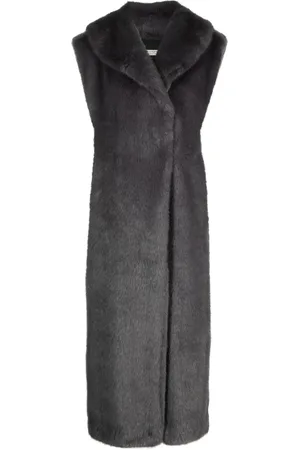 Serafini Ärmelloser Mantel aus Faux Fur