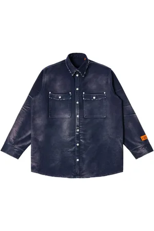 Heron Preston Jeanshemd im Distressed-Look