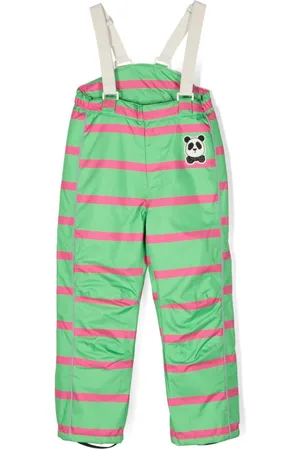 Mini Rodini Gestreifte Latzhose mit Patch