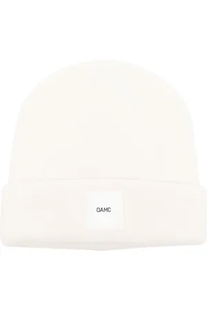 OAMC Gerippte Beanie mit Logo-Patch