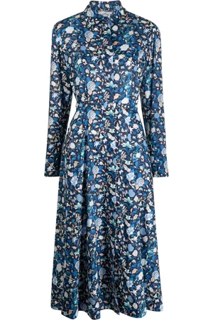 Evi Grintela Midikleid mit Blumen-Print