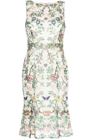 Marchesa Notte Midikleid mit Stickerei