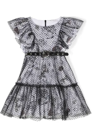 MONNALISA Tüllkleid mit botanischem Print