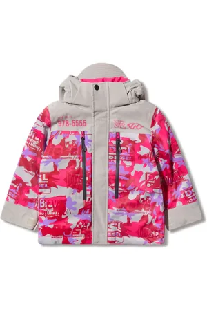 Diesel Gefütterte Jacke mit Logo-Print