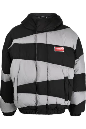 Kenzo Gefütterte Jacke mit Dazzle Stripe-Print