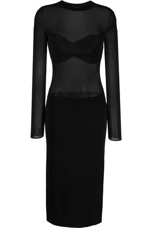 Patrizia Pepe Semi-transparentes Midikleid