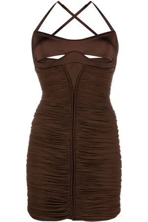MUGLER Gerafftes Minikleid mit Cut-Outs