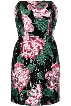 Marchesa Notte Minikleid mit Pailletten