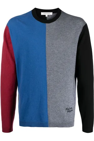 Maison Kitsuné Pullover in Colour-Block-Optik