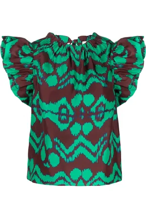 ULLA JOHNSON Iren Bluse mit abstraktem Muster