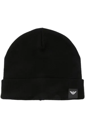 Emporio Armani Fein gestrickte Mütze mit Logo