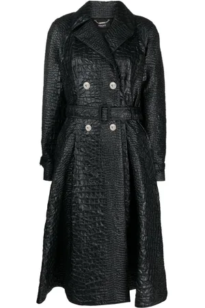 VERSACE Trenchcoat mit Kroko-Effekt
