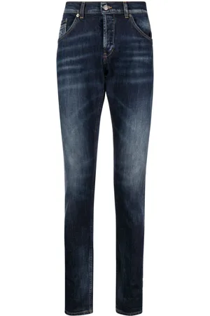 Dondup Halbhohe Straight-Leg-Jeans