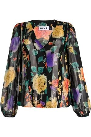 RIXO London Bluse mit Blumenmuster