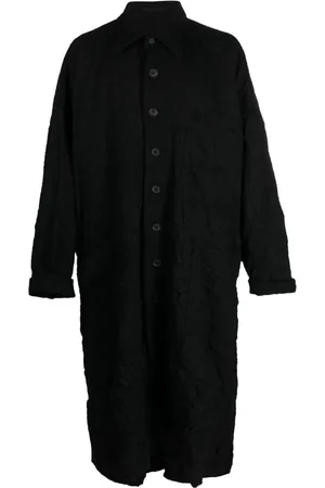 YOHJI YAMAMOTO Mantel mit Knitteroptik