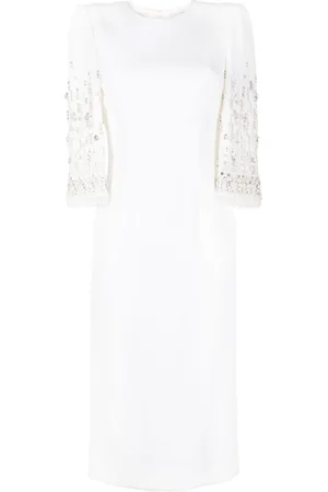 Jenny Packham Midikleid mit Kristallen