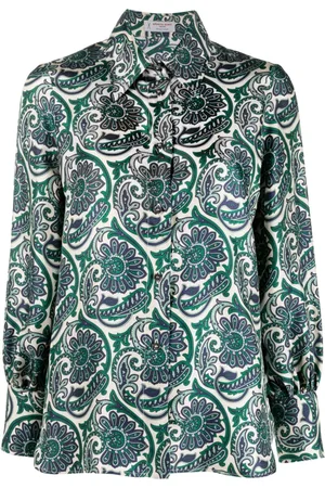 ALBERTO BIANI Seidenhemd mit Paisley-Print