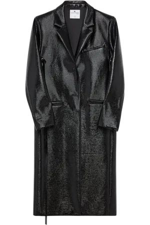 Courrèges Mittellanger Trenchcoat aus Vinyl