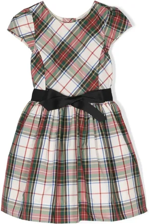 Ralph Lauren Kariertes Kleid mit Schleifendetail