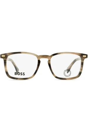HUGO BOSS Eckige Brille mit Marmormuster