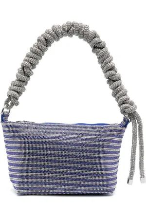 KARA Phone Cord Schultertasche aus Kristall-Mesh