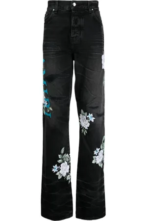 AMIRI Gerade Jeans mit Blumen-Print