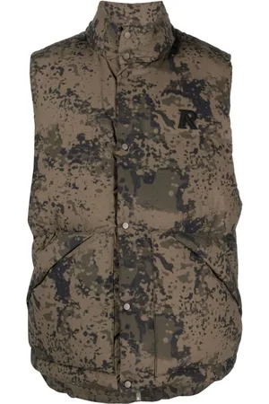 Represent Gefütterte Weste mit Camouflage-Print