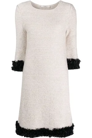 CHARLOTT Boucle-Kleid mit Kontrastborten