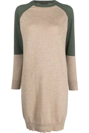 LORENA ANTONIAZZI Kaschmirkleid in Colour-Block-Optik