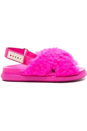 Marni Fussbett Sandalen mit Shearling