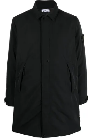 Stone Island Gefütterter Mantel mit Kompass-Patch