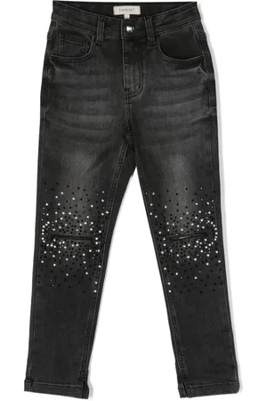 Twin-Set Kristallverzierte Tapered-Jeans