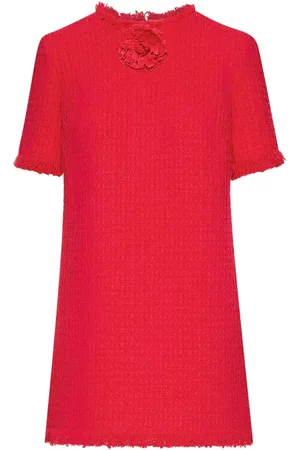 Oscar de la Renta Minikleid mit Blumenapplikation