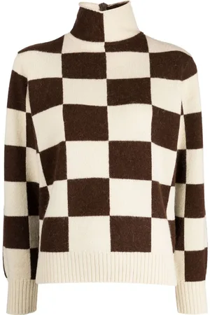 UNDERCOVER Intarsien-Pullover mit Stehkragen