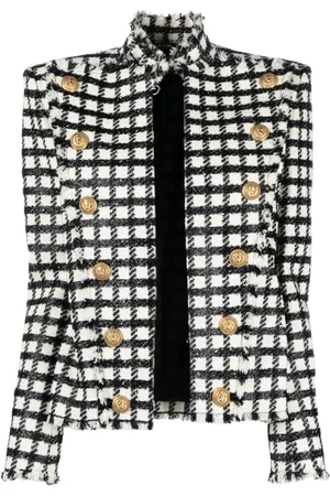 Balmain Karierte Jacke