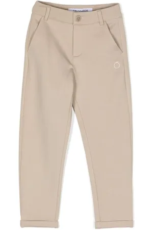 Trussardi Gerade Chino mit Logo-Stickerei